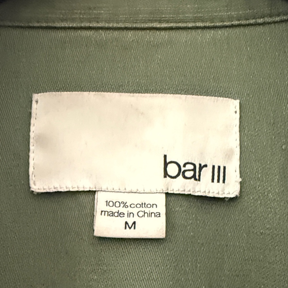 Bar III Olive Utility Jacket in 100% Cotton - Picture 14 of 15